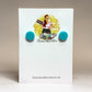 Teal Stud Earrings