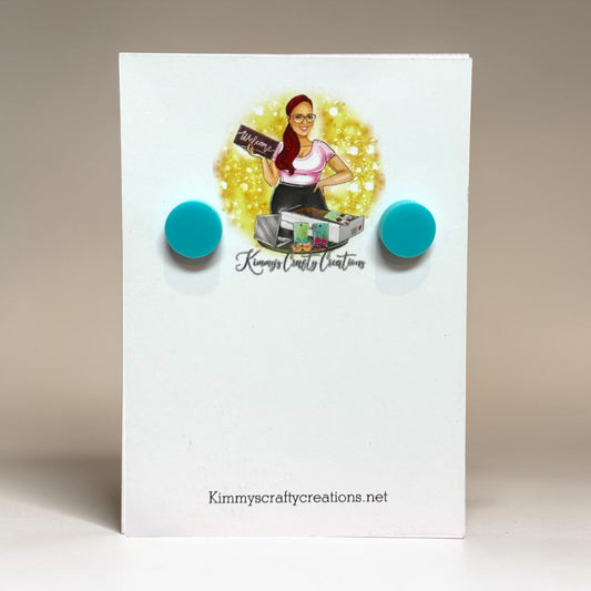 Teal Stud Earrings
