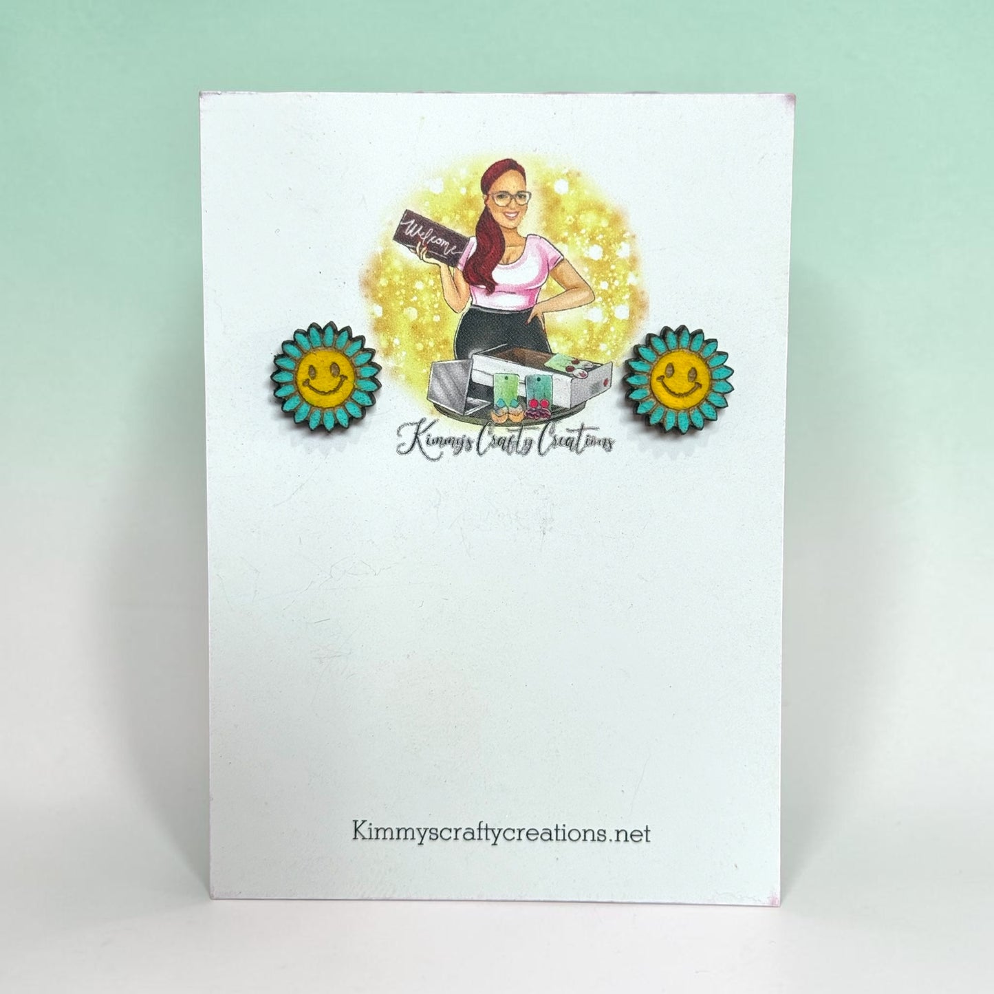 Little Girl Smiley Flower Earrings – Fun & Handcrafted 🌼😊