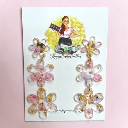 Blush Bloom Dangle Earrings