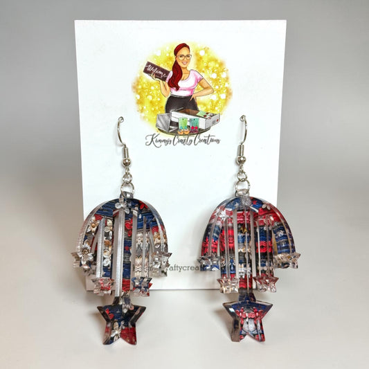 Patriotic 3D Firework Earrings 🇺🇸✨
