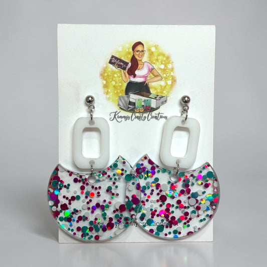 Confetti Frost Dangle Earrings