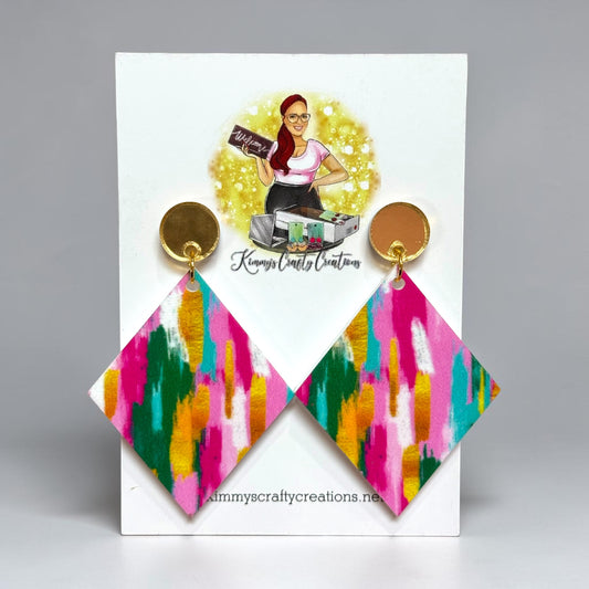 Vibrant Brushstroke Statement Earrings