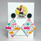 Retro Color Pop Statement Earrings