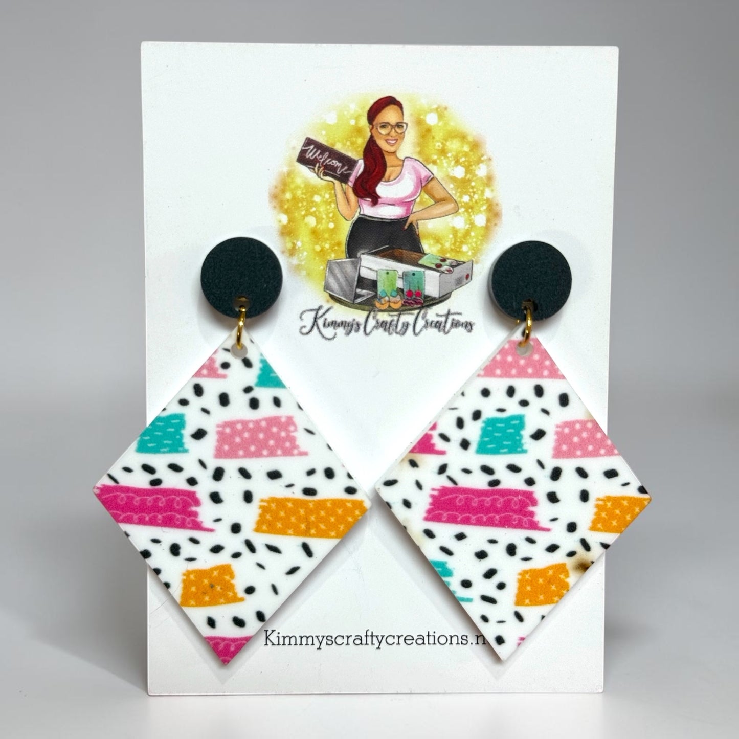 Retro Color Pop Statement Earrings
