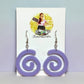 Lavender Spiral Statement Earrings