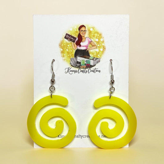 Neon Spiral Statement Earrings
