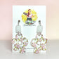 Blush Garden Flower Statement Earrings