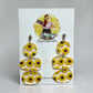Sunflower Triple Drop Earrings 🌻
