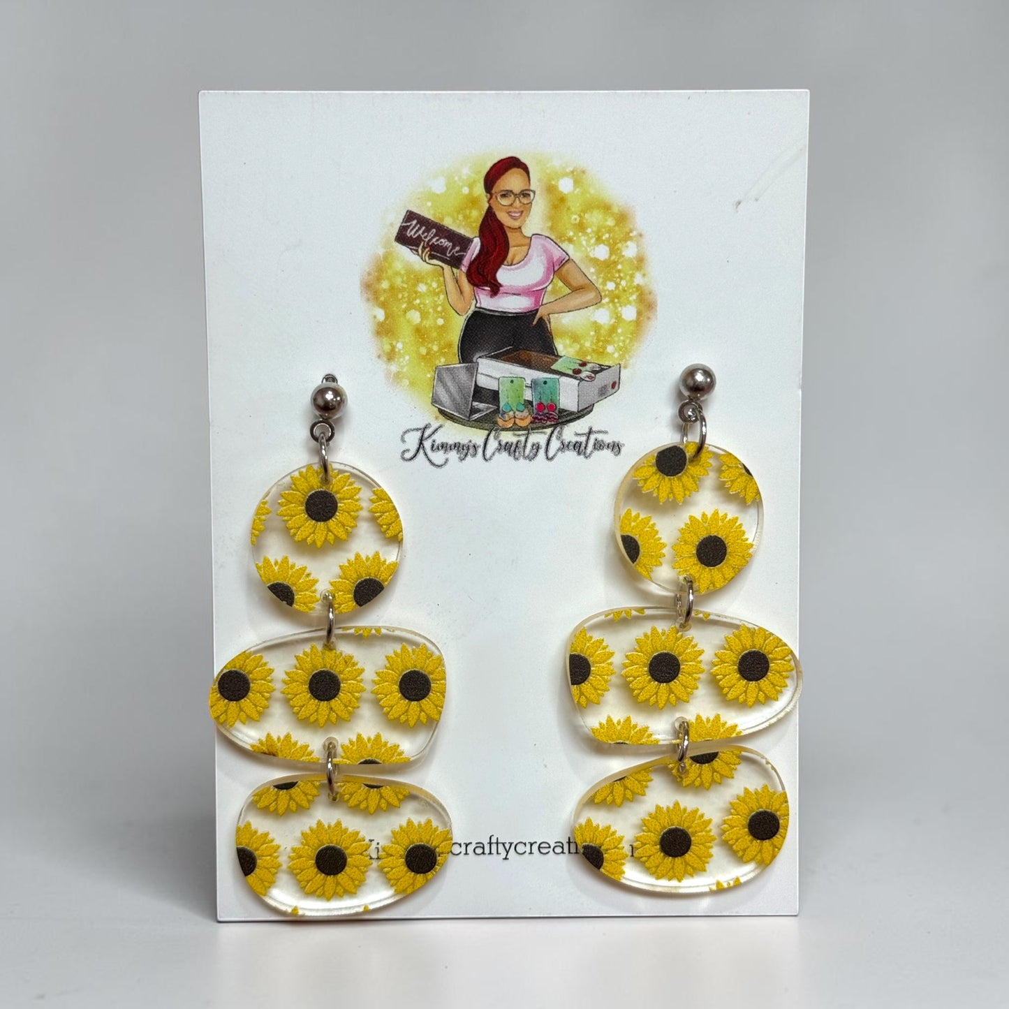 Sunflower Triple Drop Earrings 🌻