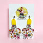Sunflower Bloom Floral Drop Earrings 🌼✨