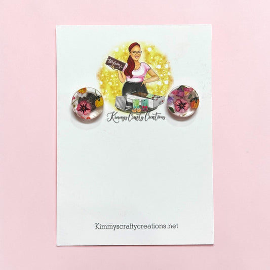 Pink Blossom Stud Earrings 🌸