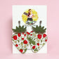 Strawberry Garden Heart Statement Earrings