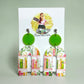 Neon Book Lover Arch Earrings