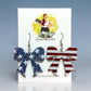 Patriotic Bow Dangle Earrings