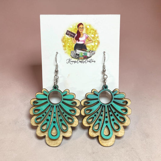 Turquoise Lace Bloom Drops
