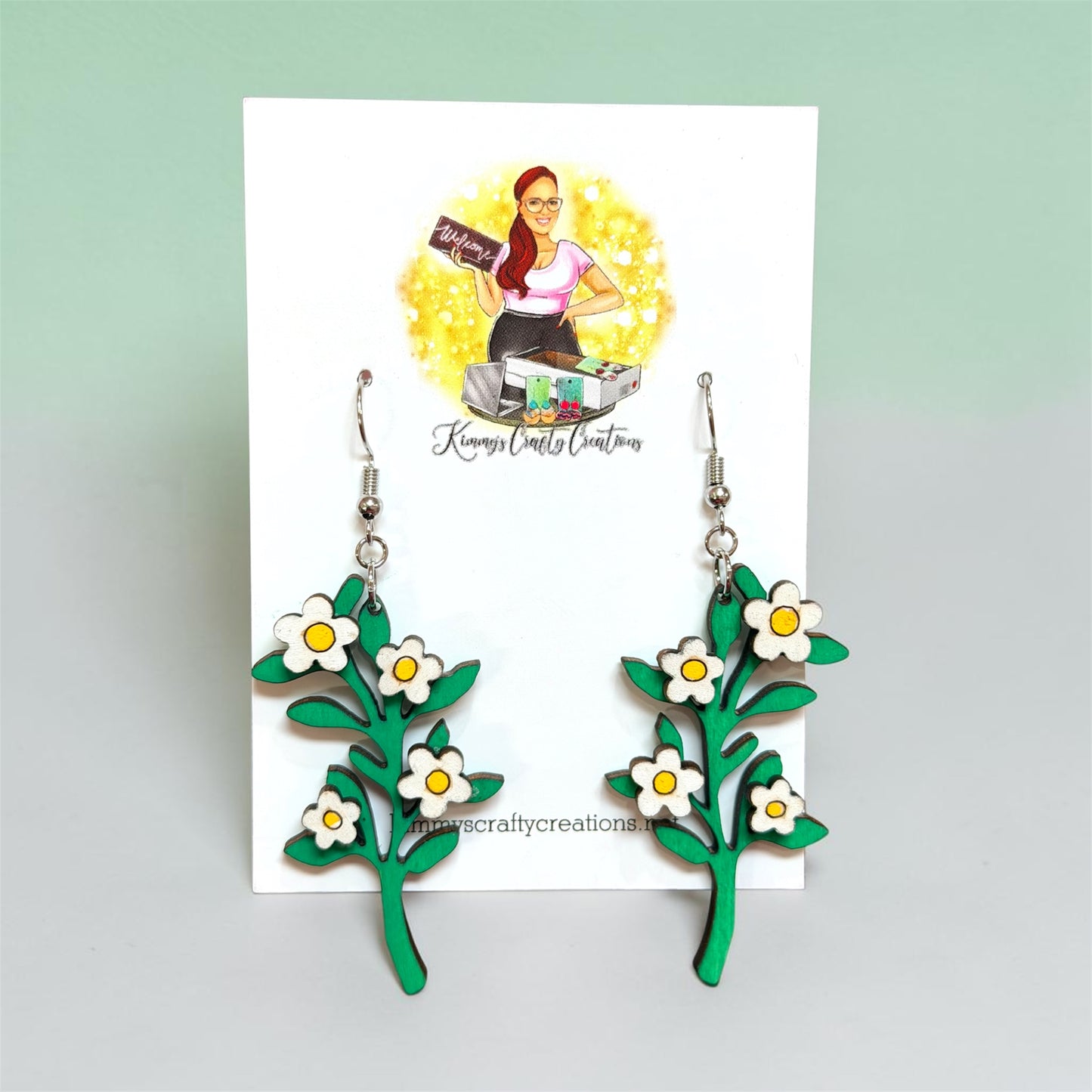 Wildflower Bouquet Wooden Earrings